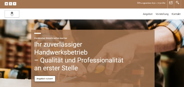 Handwerker Template Website selber machen